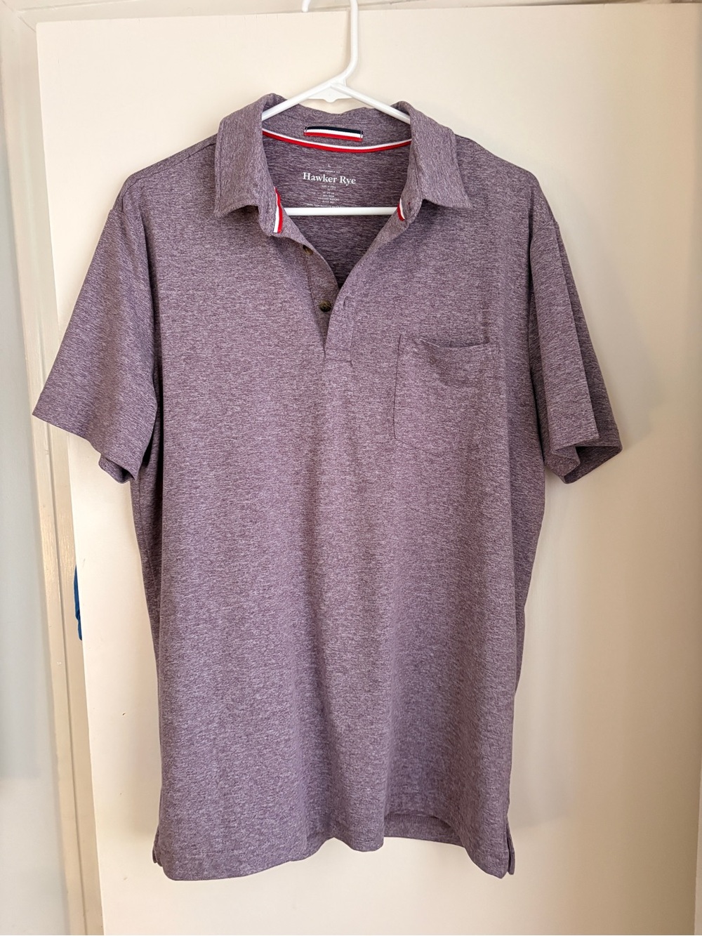 Hawker Rye Men's Heather Polo Shirt - Plum